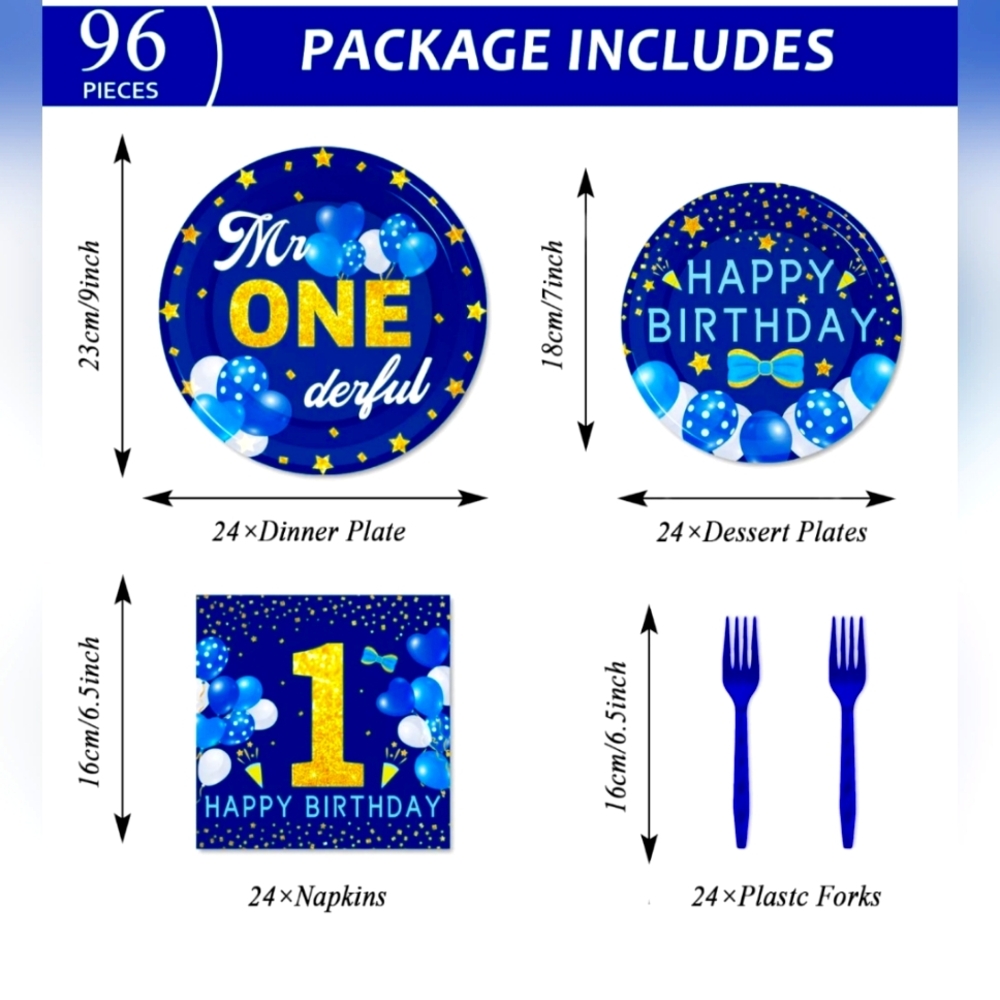 2 Mr ONEdeful Dinnerware Sets/ 96pc Each Set